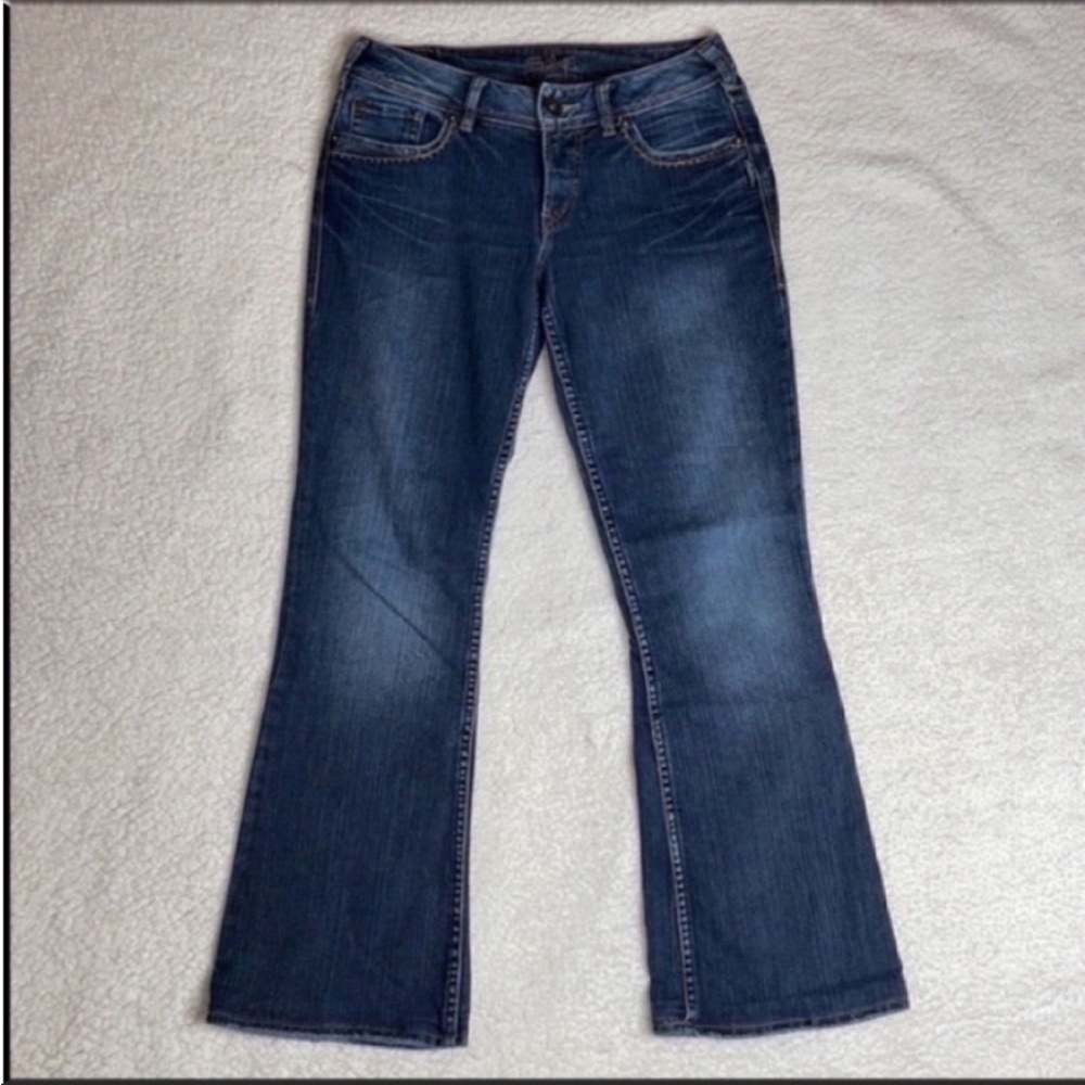 Silver Jeans Dark Blue Bootcut Women Jeans 28x29 - Picture 2 of 11